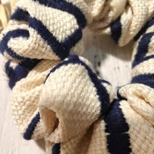 IMG20260804004800-Photoroom Navy Blue Embroidered Cream Scrunchie by RE-:Petite