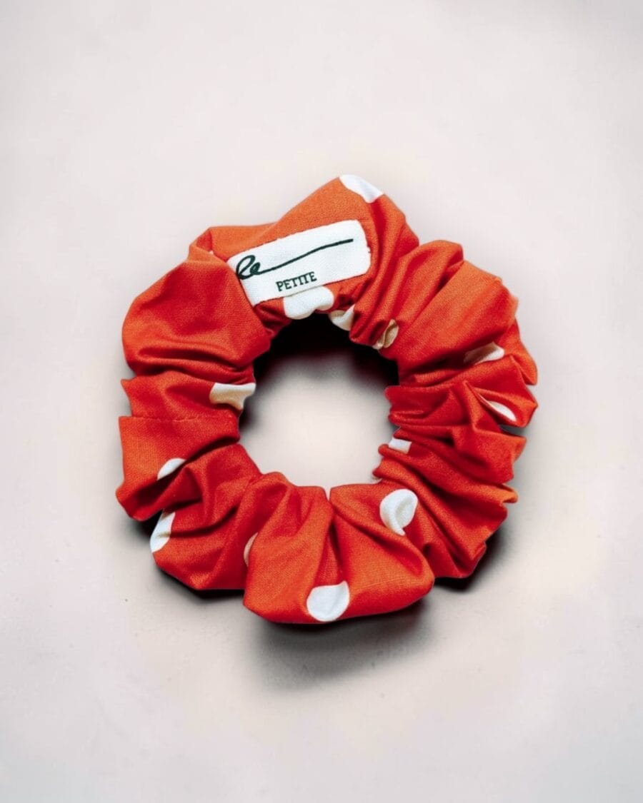 21-Photoroom Retro red polka dot scrunchie by RE-:Petite