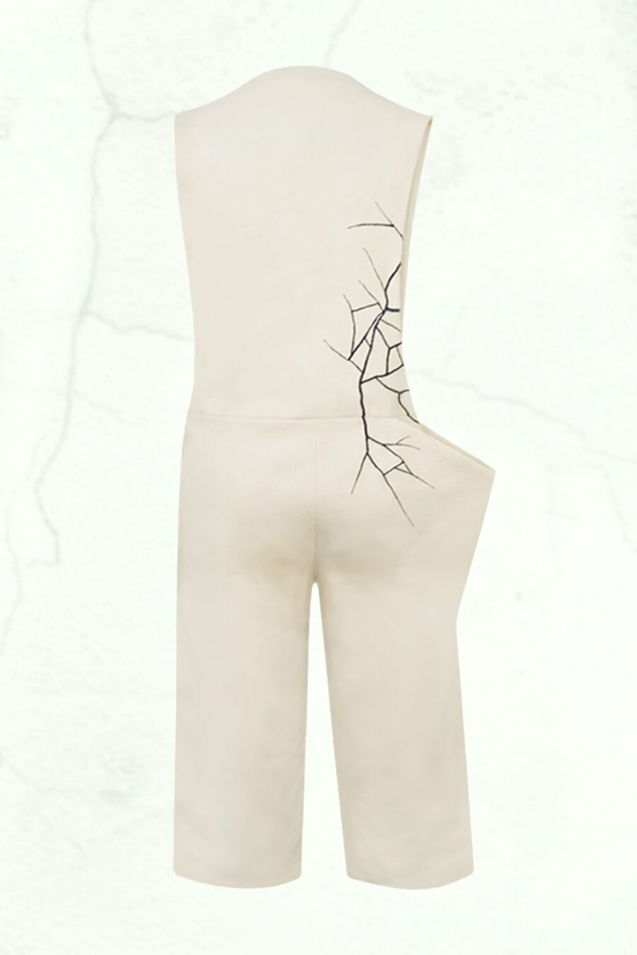 RE Embroidery Jumpsuit | RE刺繡連身七分褲