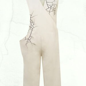 RE Embroidery Jumpsuit | RE刺繡連身七分褲