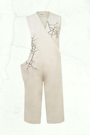 RE Embroidery Jumpsuit | RE刺繡連身七分褲