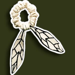 Scrunchie with Embroidery Tail