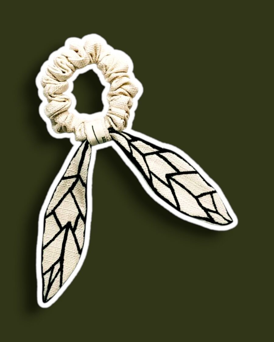 Scrunchie with Embroidery Tail