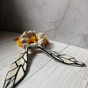 Scrunchy with Embroidered Tail | 小耳朵刺繡髮圈