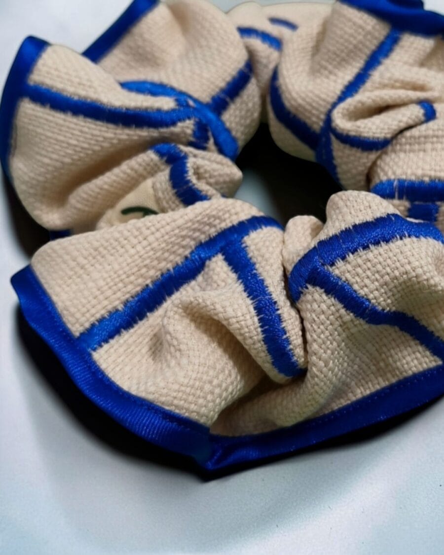 IMG20260715135129-Photoroom-Photoroom Royal Blue Embroidery Trimmed Scrunchie