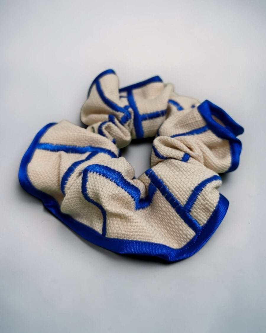IMG20260715135138-Photoroom-Photoroom Royal Blue Embroidery Trimmed Scrunchie