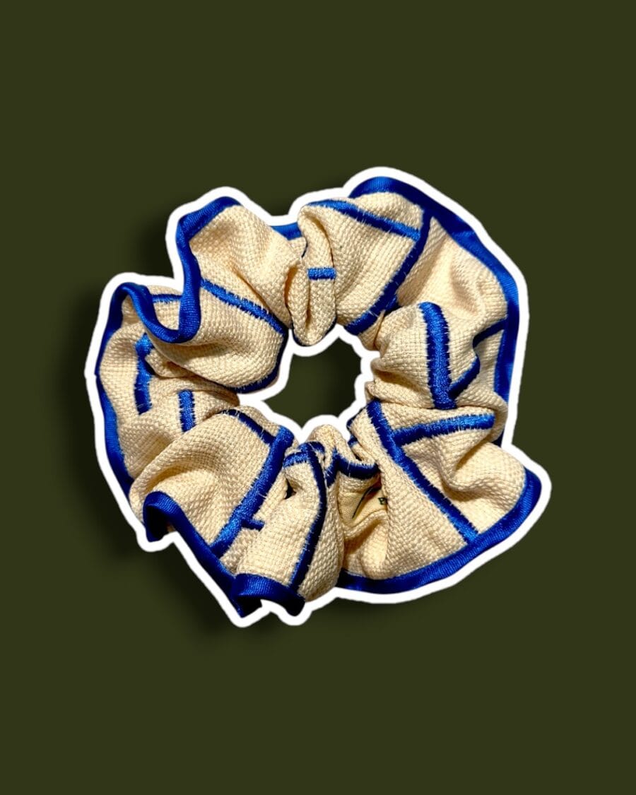 IMG20260804004846-Photoroom Royal Blue Embroidery Trimmed Scrunchie