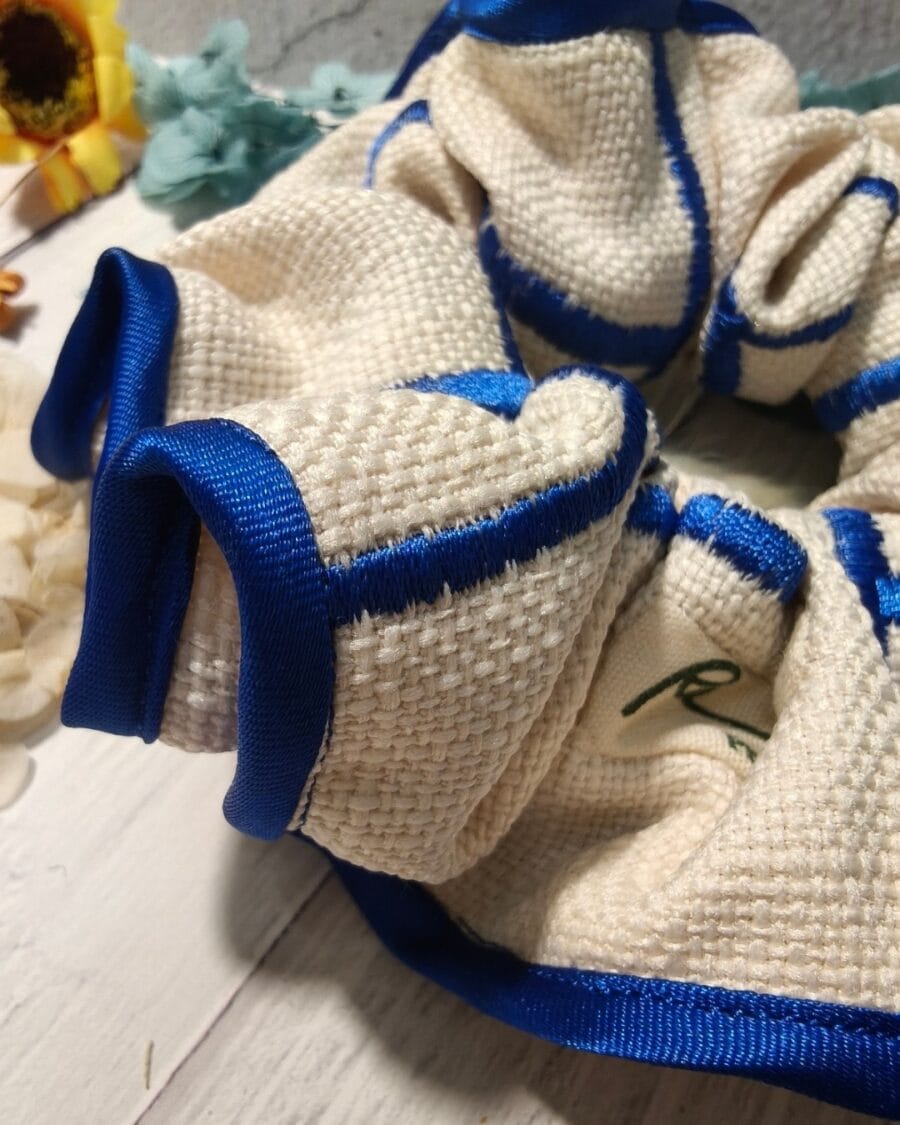 IMG20260804004947-Photoroom Royal Blue Embroidery Trimmed Scrunchie by RE-:Petite