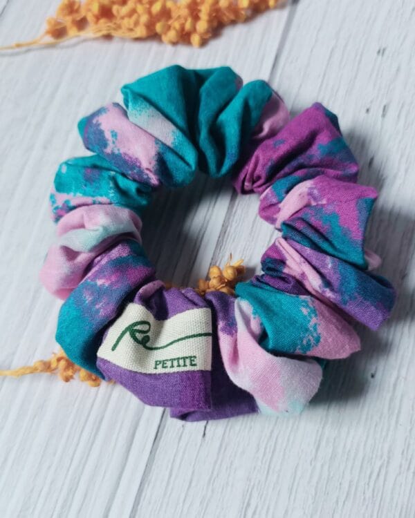 Purple Teal Gradient Scrunchie by RE-:Petite