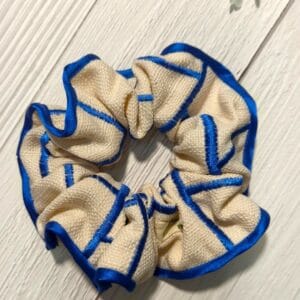 transparent-Photoroom Royal Blue Embroidery Trimmed Scrunchie